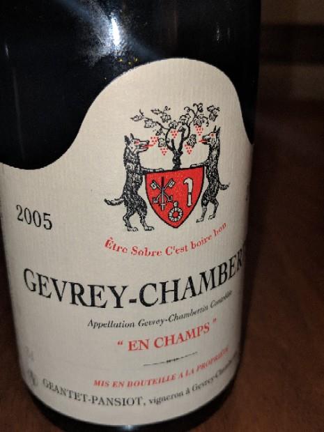 2005 Geantet-Pansiot Gevrey-Chambertin en Champs - CellarTracker