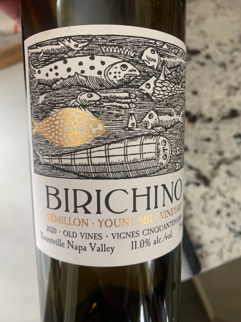 2021 Birichino Sémillon Old Vines Yount Mill Vineyard Usa California