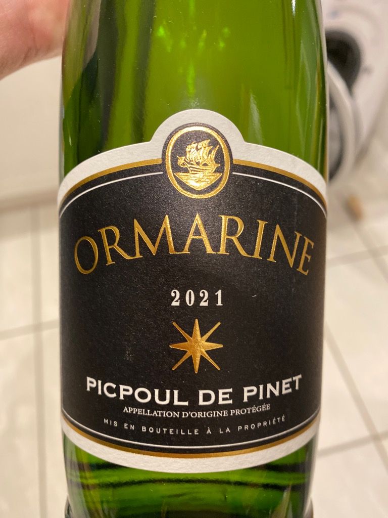 2021 Cave De L'Ormarine Picpoul De Pinet, France, Languedoc Roussillon ...