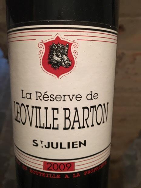 2009 Château Léoville Barton La Réserve de Léoville Barton 2009 Château Léoville Barton La Réserve de Léoville Barton