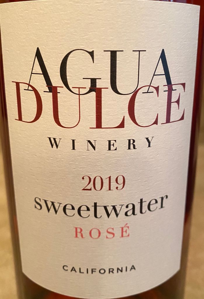 2019 Agua Dulce Winery sweetwater, USA, California, South Coast