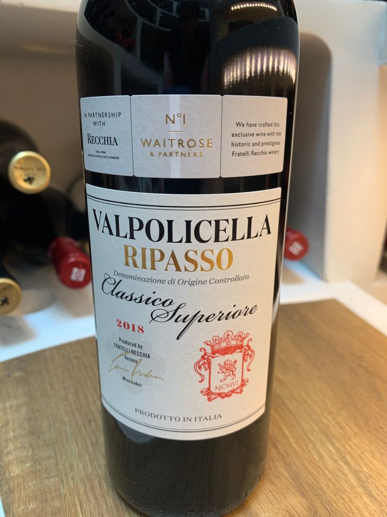 2018 Waitrose Ripasso della Valpolicella Classico Superiore Recchia