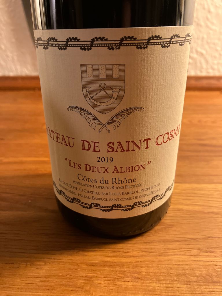 2019 Château de Saint Cosme Côtes du Rhône Les Deux Albion