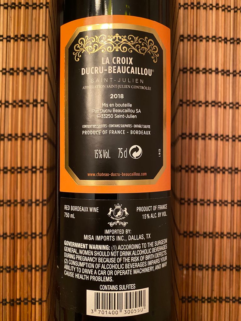 2020 Château Ducru-Beaucaillou La Croix Ducru-Beaucaillou