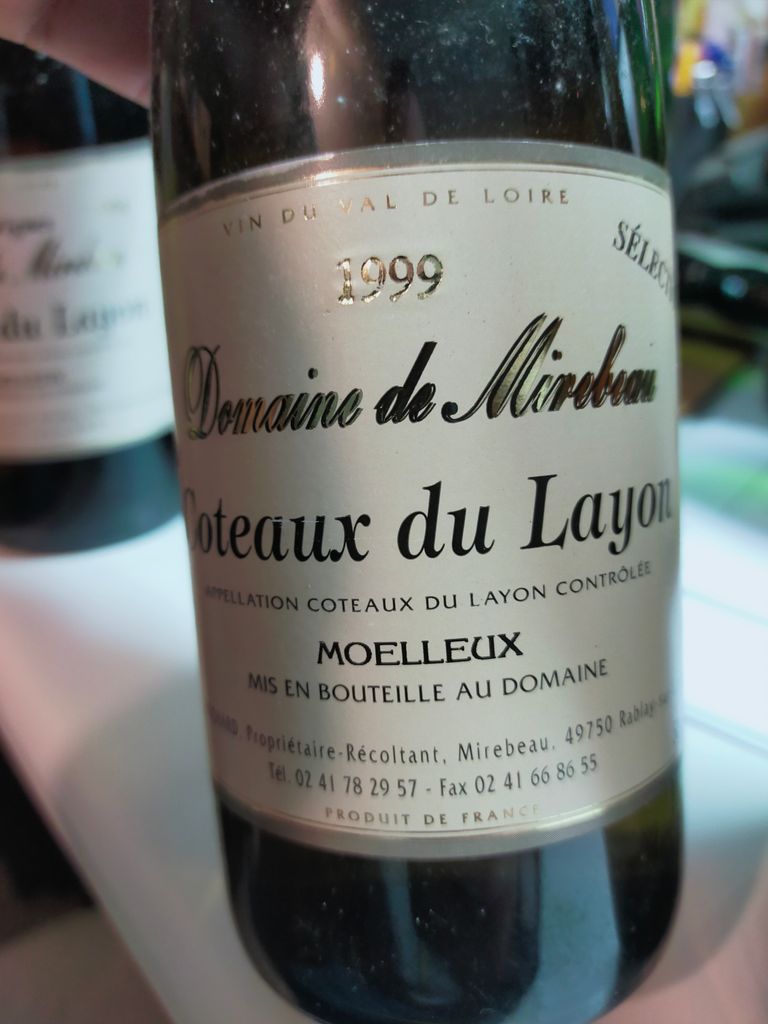 Layon Rablay 1999 Bruno Rochard Coteaux du Layon Rablay, France, Loire Valley, Anjou ...