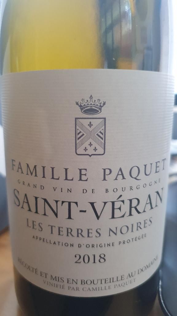 2020 Famille Paquet Saint Véran Les Terres Noires, France, Burgundy