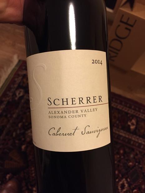 2014 Scherrer Winery Cabernet Sauvignon Alexander Valley, USA ...