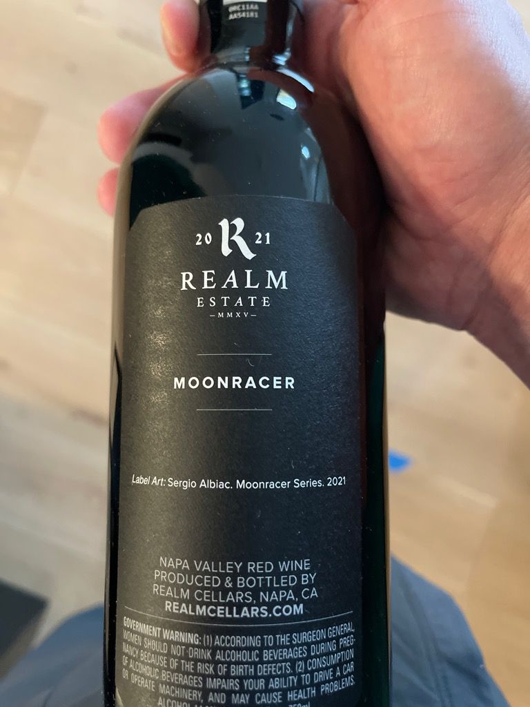 Community Tasting Note - 2021 Realm Cellars Moonracer - CellarTracker