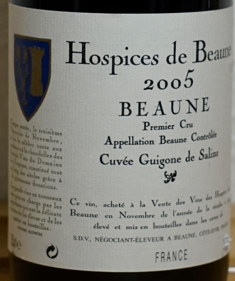 2005 Hospices de Beaune Beaune 1er Cru Cuvée Guigone de Salins