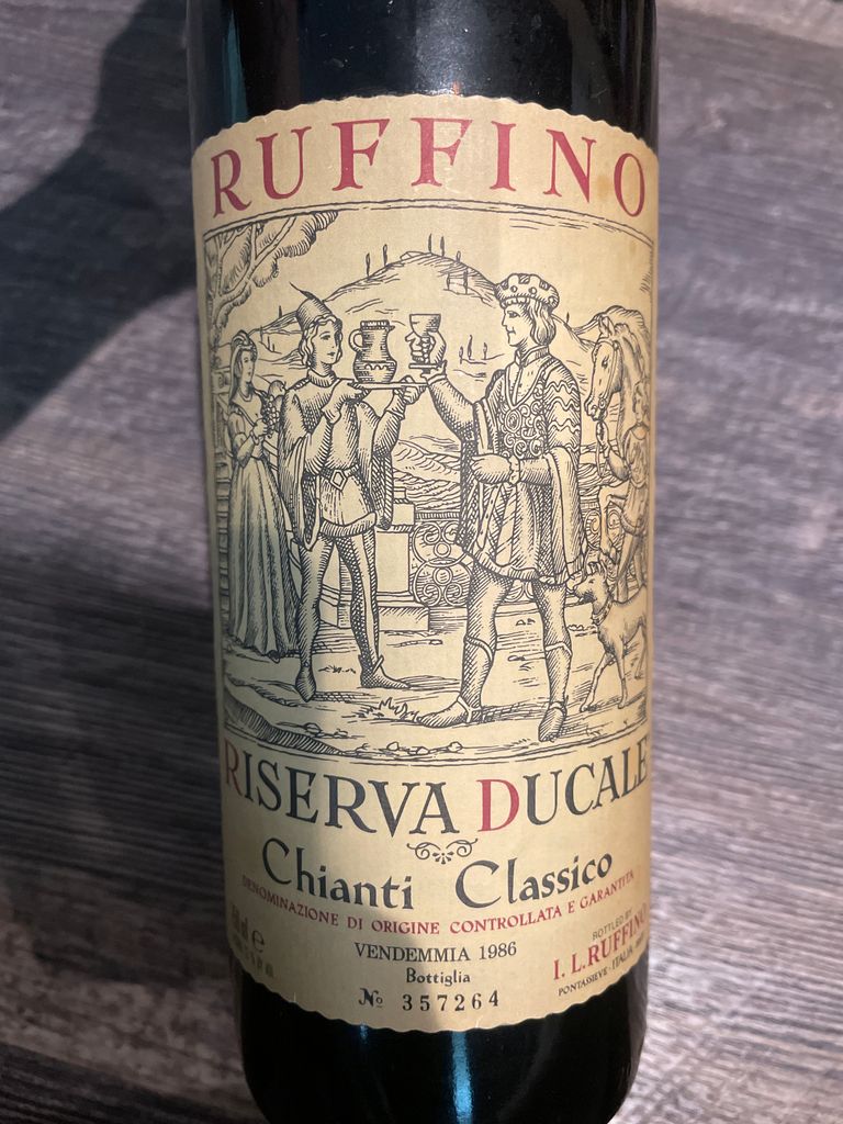 Ruffino Chianti 1980 1リットル 1980 Ruffino Chianti Classico Riserva Ducale - CellarTracker
