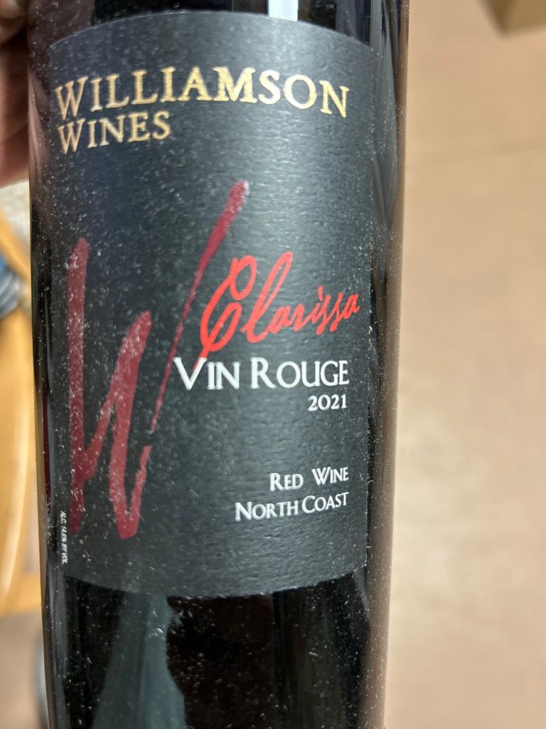 2022 Williamson Wines Clarissa Vin Rouge, USA, California, Sonoma
