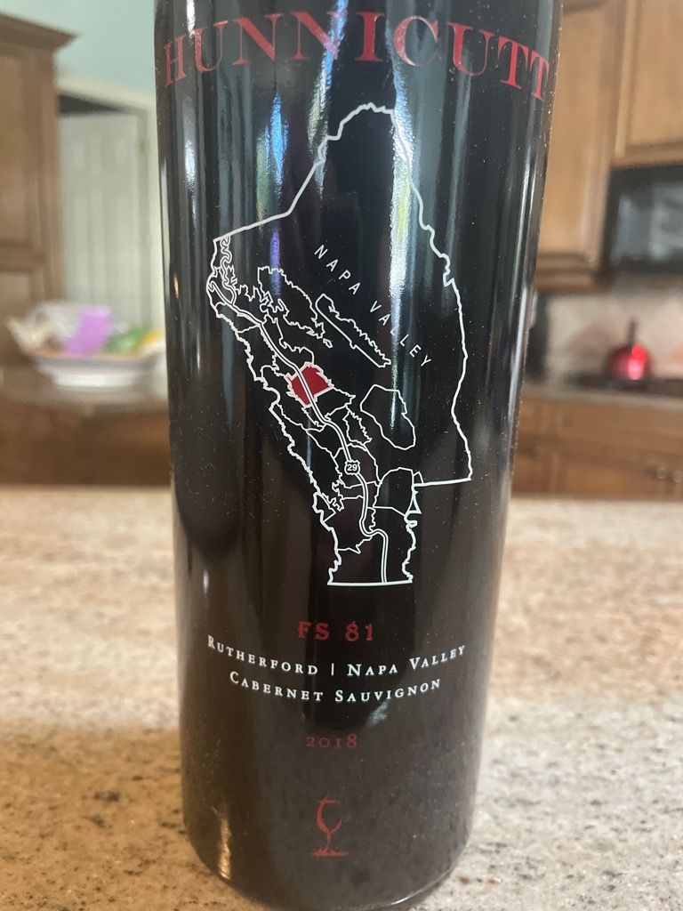 Hunnicutt Ranch 2018 Hunnicutt Cabernet Sauvignon FS 81, USA, California, Napa Valley ...