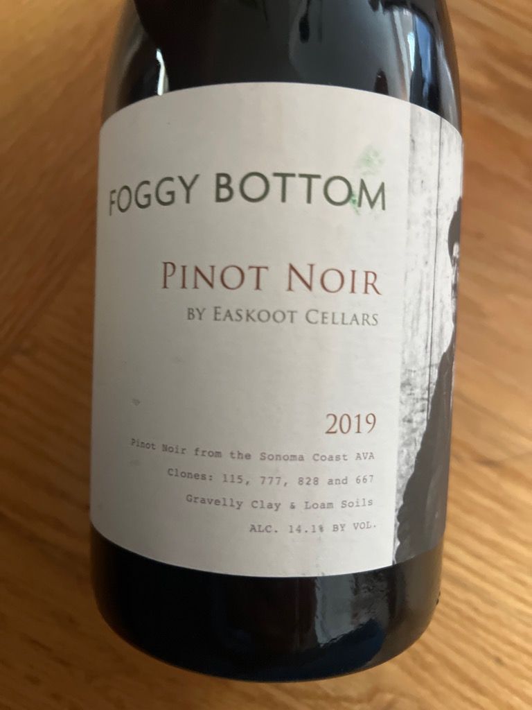 2019 Easkoot Pinot Noir Foggy Bottom, USA, California, Sonoma County