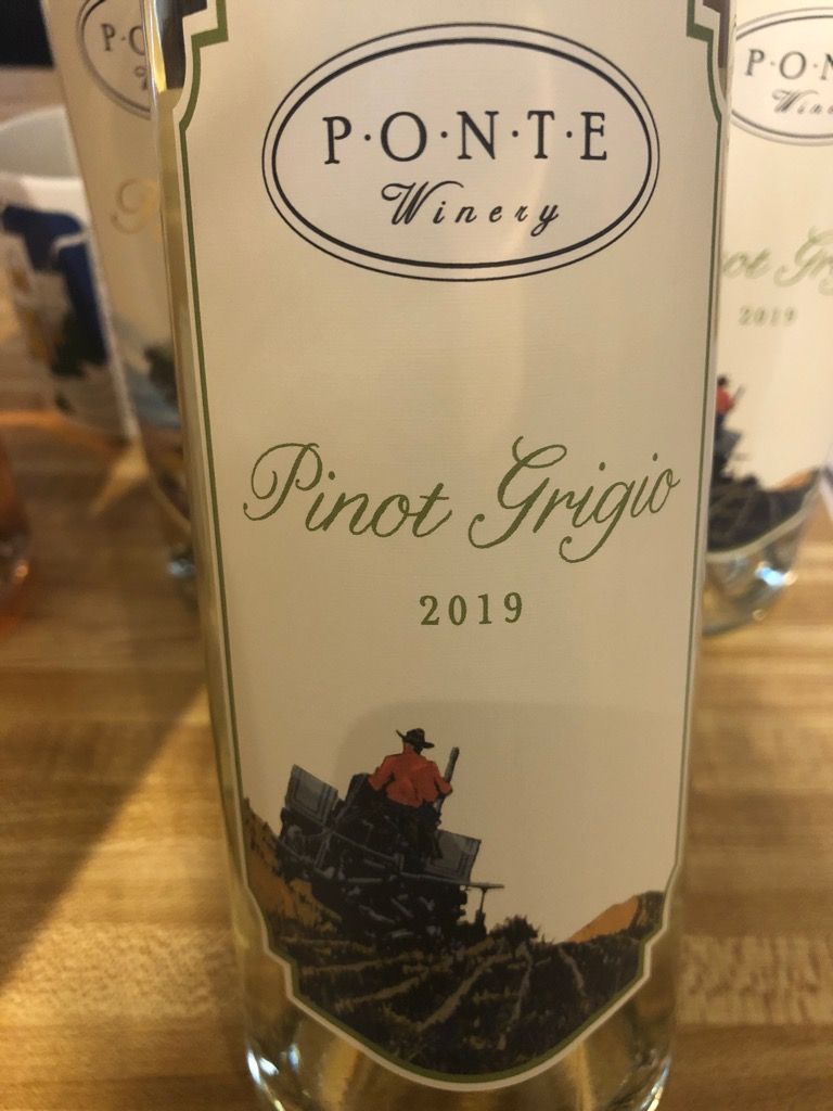 2019 Ponte Winery Pinot Grigio, USA, California, South Coast, Temecula