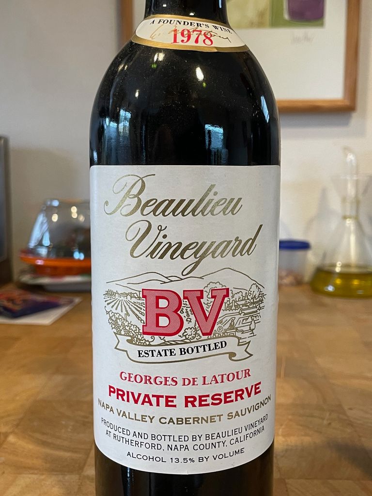 1977 Beaulieu Vineyard Cabernet Sauvignon Georges de Latour