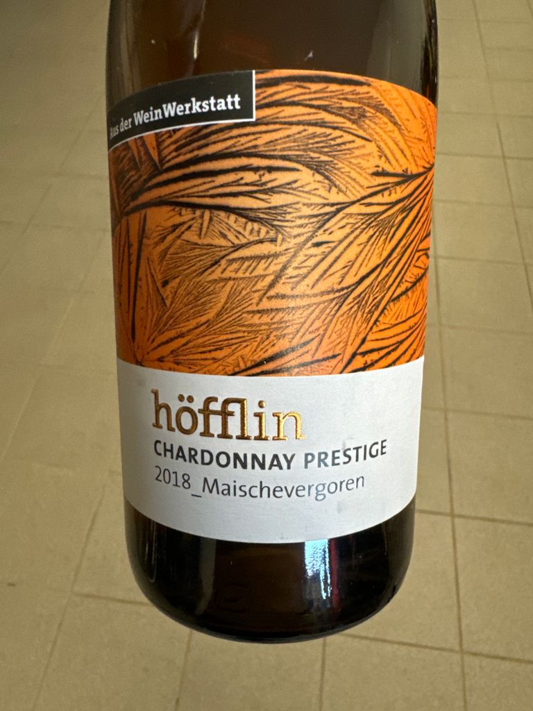 2018 Weingut Höfflin Chardonnay Prestige Maischevergoren
