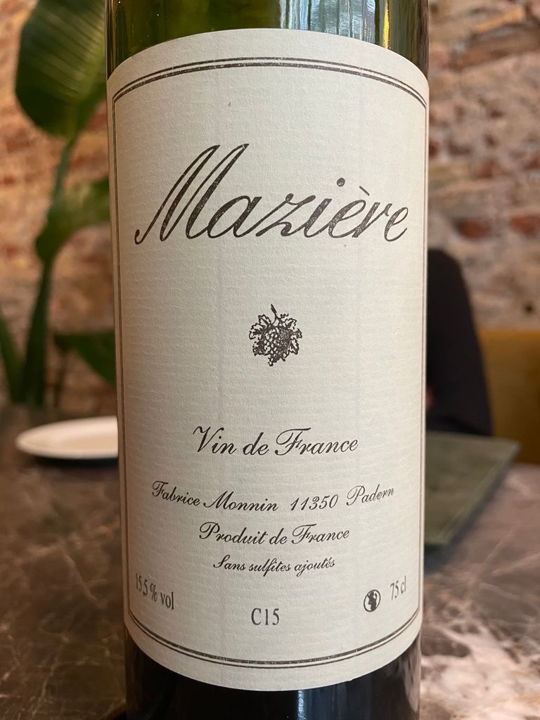 2015 Fabrice Monnin Vin de France Mazière - CellarTracker