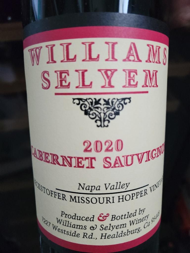 2020 Williams Selyem Cabernet Sauvignon Beckstoffer Missouri Hopper ...