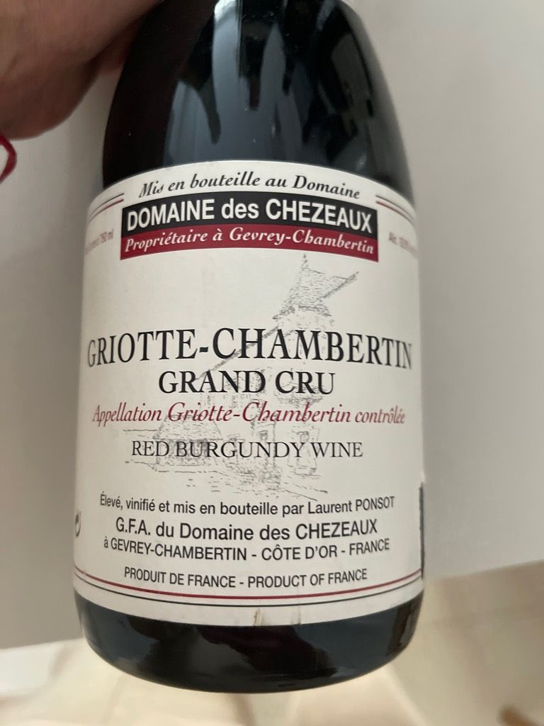 Chambertin 2004 & Echézeaux 2015 2015 Domaine des Chezeaux Griotte-Chambertin - CellarTracker