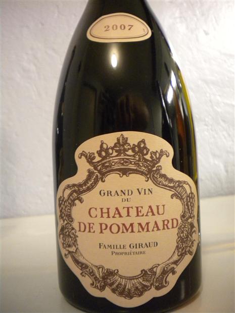2007 Château de Pommard Pommard Grand Vin - CellarTracker