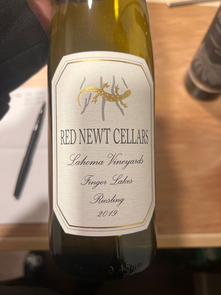 2019 Red Newt Cellars Riesling Lahoma Vineyards, USA, New York, Finger ...