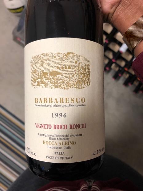 1996 Albino Rocca Barbaresco Riserva Vigneto Brich Ronchi, Italy ...