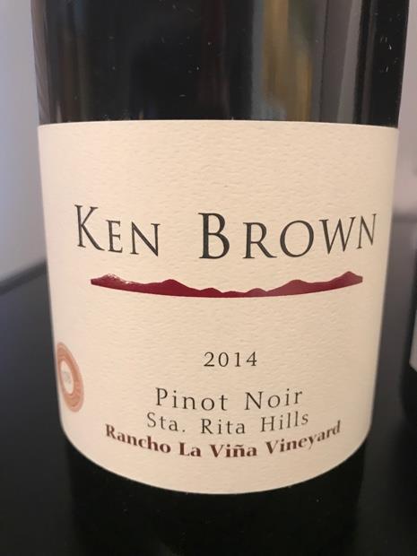 2014 Ken Brown Pinot Noir Rancho la Viña Vineyard Sta. Rita Hills, USA ...