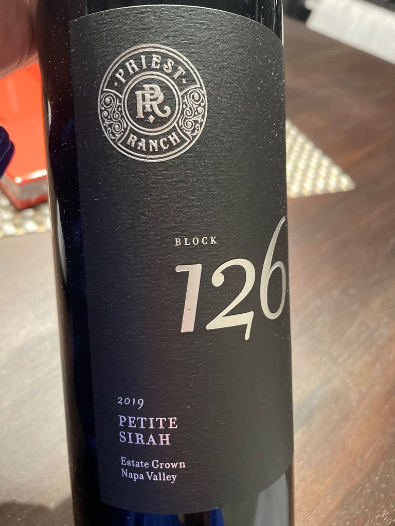 2019 Priest Ranch Petite Sirah Block 126, USA, California, Napa Valley