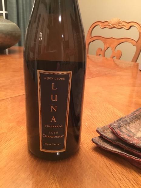 2016 Luna Vineyards Chardonnay Estate Dijon Clone Usa California Napa Valley Cellartracker 