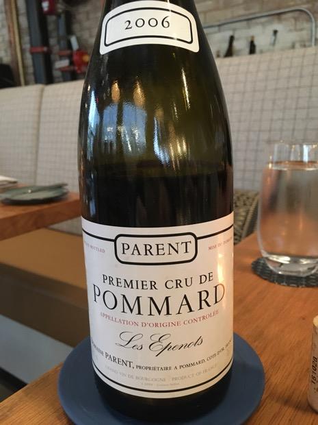 2016 Domaine Parent Pommard 1er Cru Les Épenots - CellarTracker