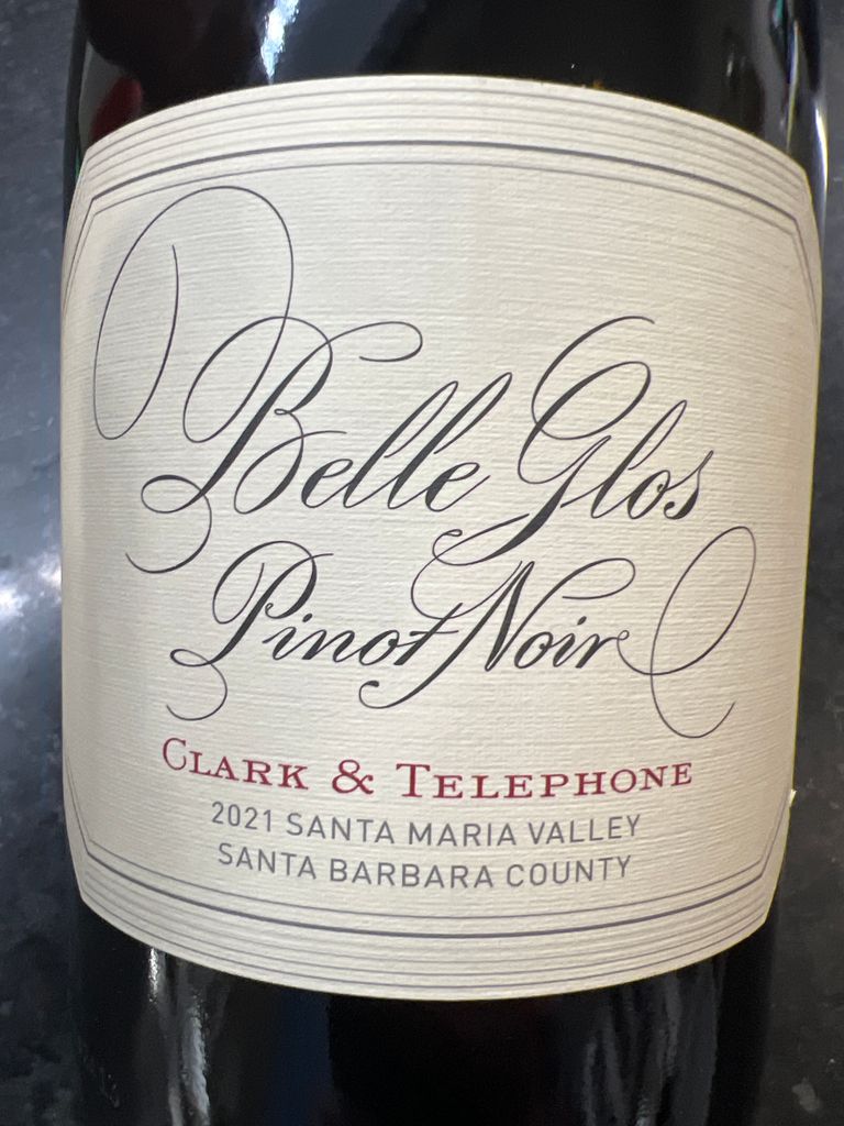 カリフォルニアワイン　Clark & Telephone ピノ　2020 2020-belle-glos-clark-