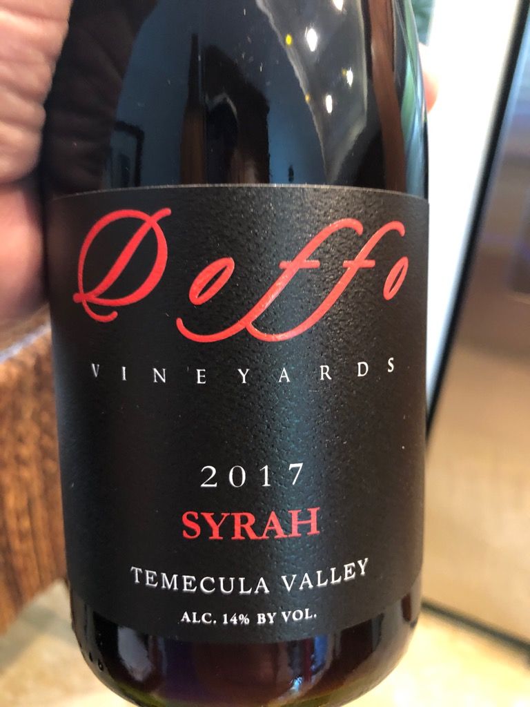 2017 Doffo Syrah, USA, California, South Coast, Temecula Valley ...