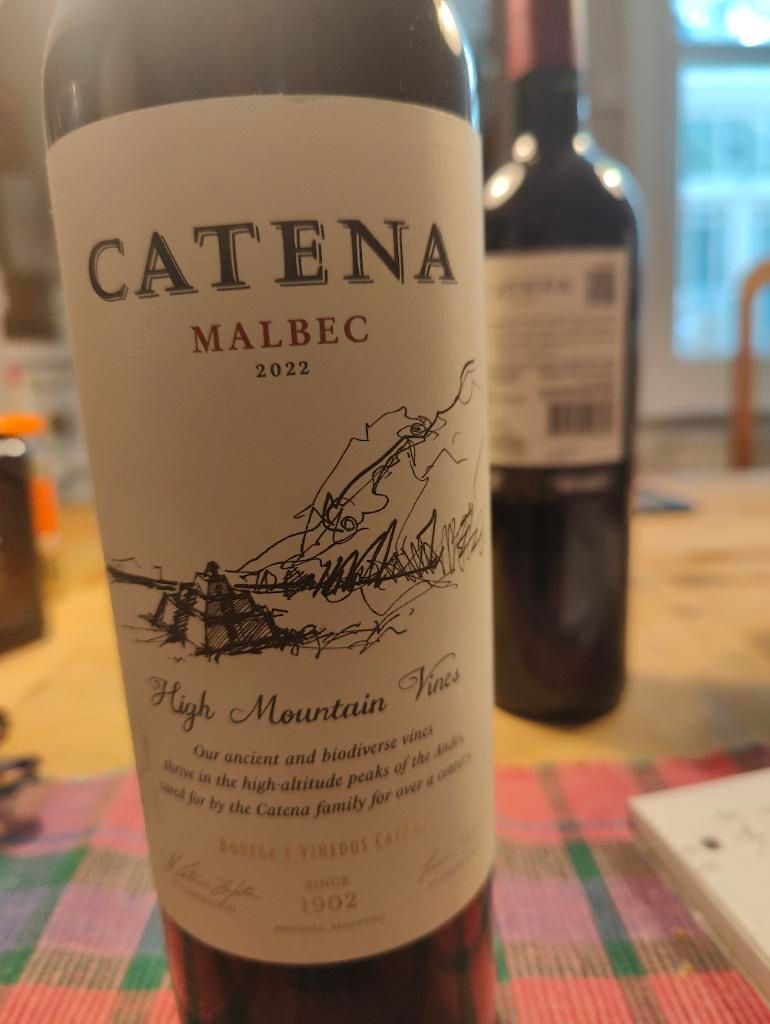 2022 Bodega Catena Zapata Malbec Catena High Mountain Vines