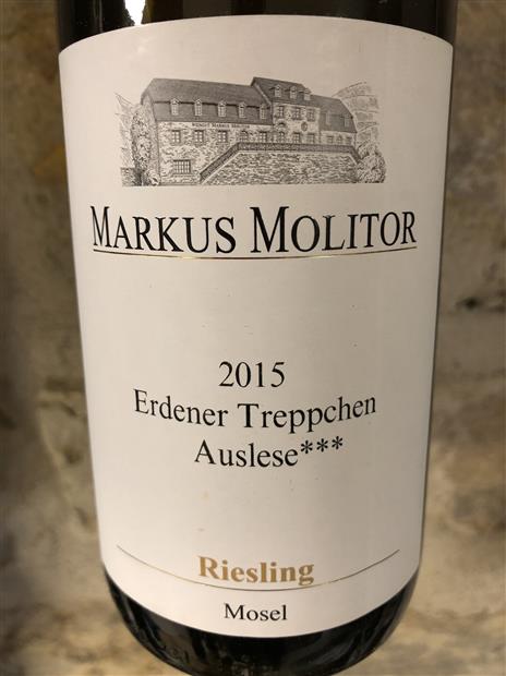 2015 Markus Molitor Erdener Treppchen Riesling Auslese *** (Golden ...