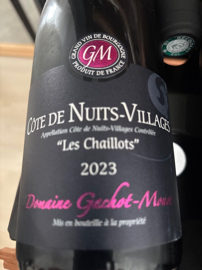 2023 Domaine Gachot-Monot Côte de Nuits Villages Les Chaillots