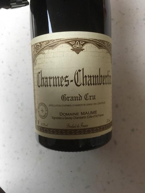 2011 Domaine Maume Charmes-Chambertin - CellarTracker