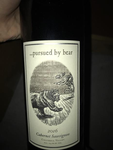 2016 Pursued by Bear Cabernet Sauvignon Pursued by Bear, USA ...