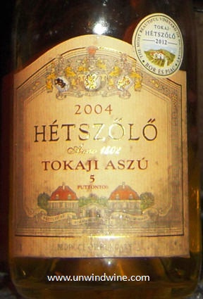 2004 Tokaj Hétszőlő Tokaji Aszú 5 Puttonyos - CellarTracker