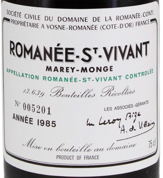 1995 Domaine de la Romanee-Conti Romanee-Saint-Vivant Grand Cru, Cote de  Nuits, France