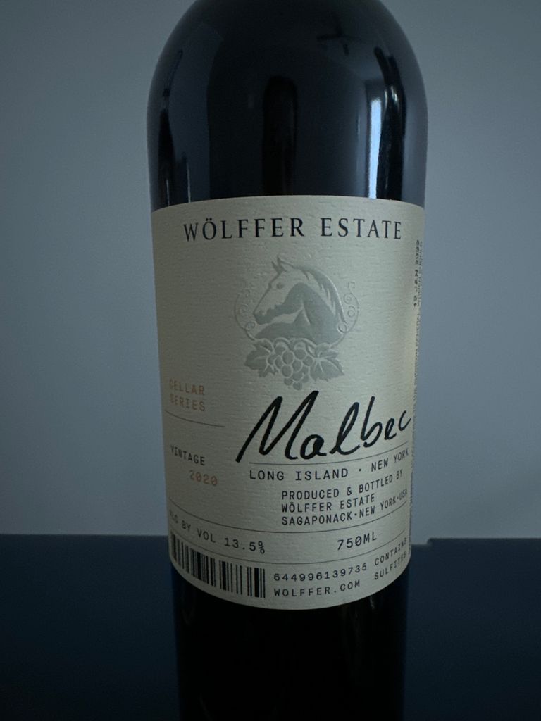2020 Wölffer Estate Malbec Cellar Series, USA, New York, Long Island