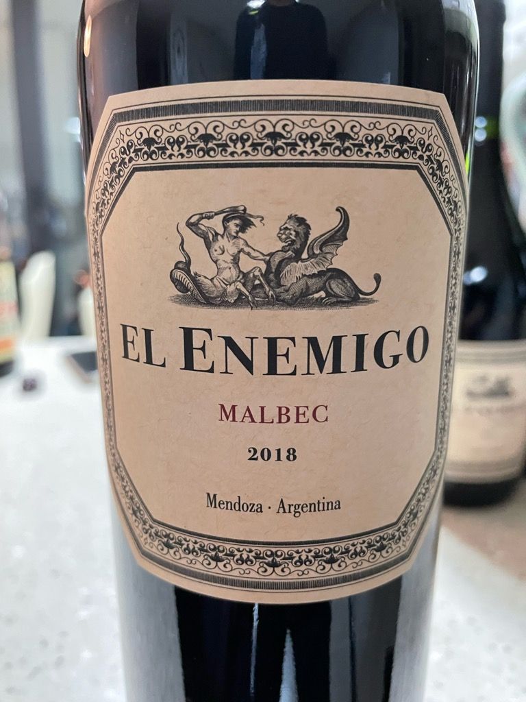 2018 El Enemigo Malbec, Argentina, Mendoza - CellarTracker