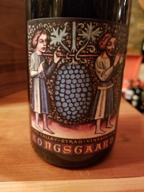 2016 Kongsgaard Syrah Hudson Vineyard - CellarTracker