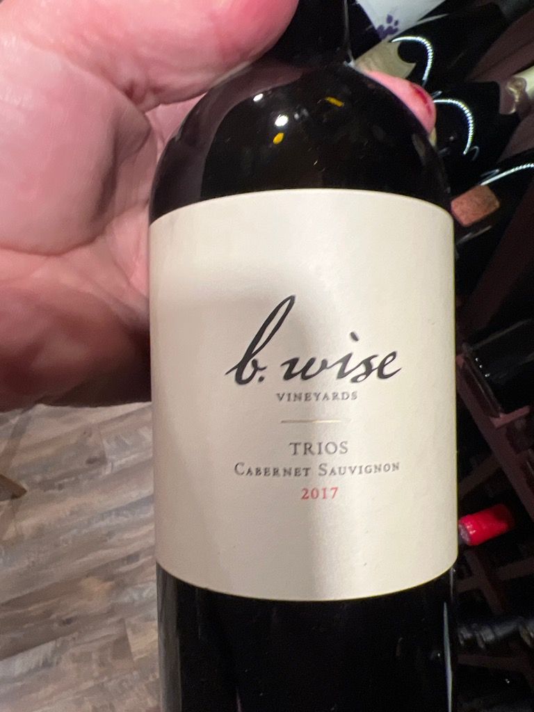 2017 B. Wise Vineyards Cabernet Sauvignon Trios, USA, California ...