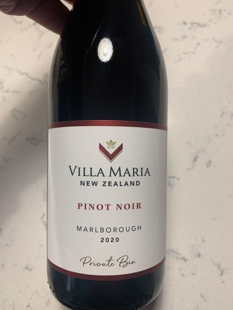 2020 Villa Maria Pinot Noir Private Bin, New Zealand, South Island ...