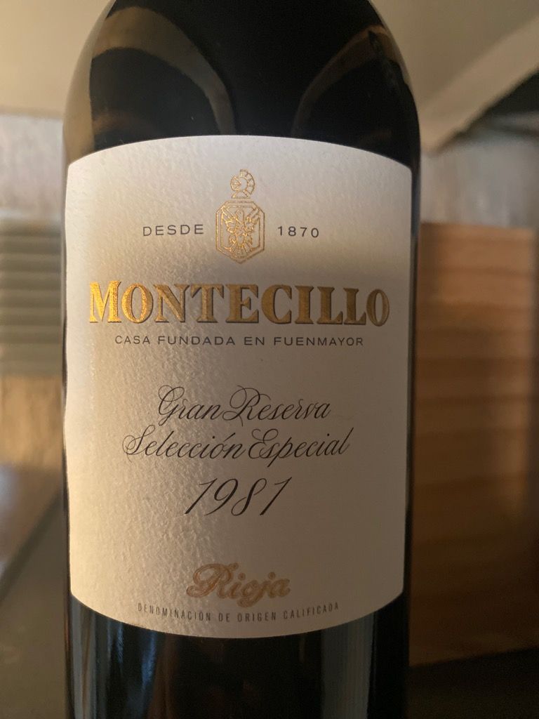 1981 Bodegas Montecillo Rioja Gran Reserva Seleccion Especial, Spain ...