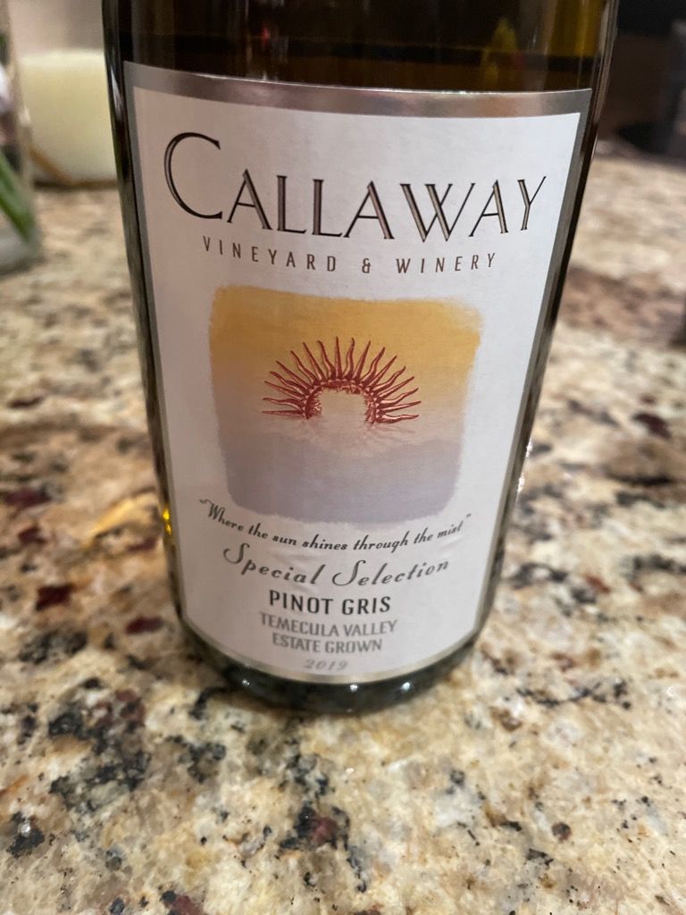 2019 Callaway Vineyard & Winery Pinot Gris Special Selection, USA