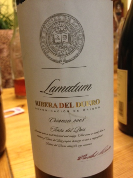 2008 Lamatum Ribera Del Duero Crianza Spain Castilla Y León Ribera Del Duero Cellartracker