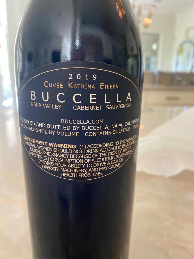 2019 Buccella Cabernet Sauvignon Cuvée Katrina Eileen