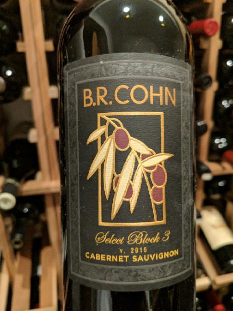 2015 B.R. Cohn Cabernet Sauvignon Select Block 3 Olive Hill Estate ...