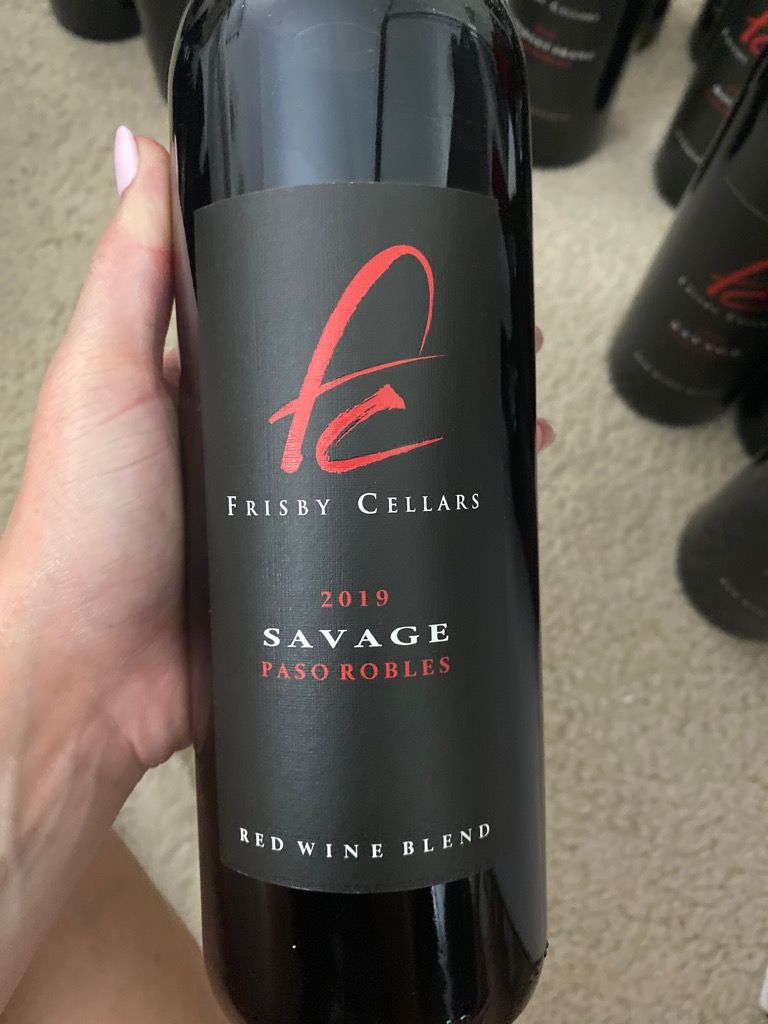 2019 Frisby Cellars Savage, USA, California, Central Coast, Paso Robles